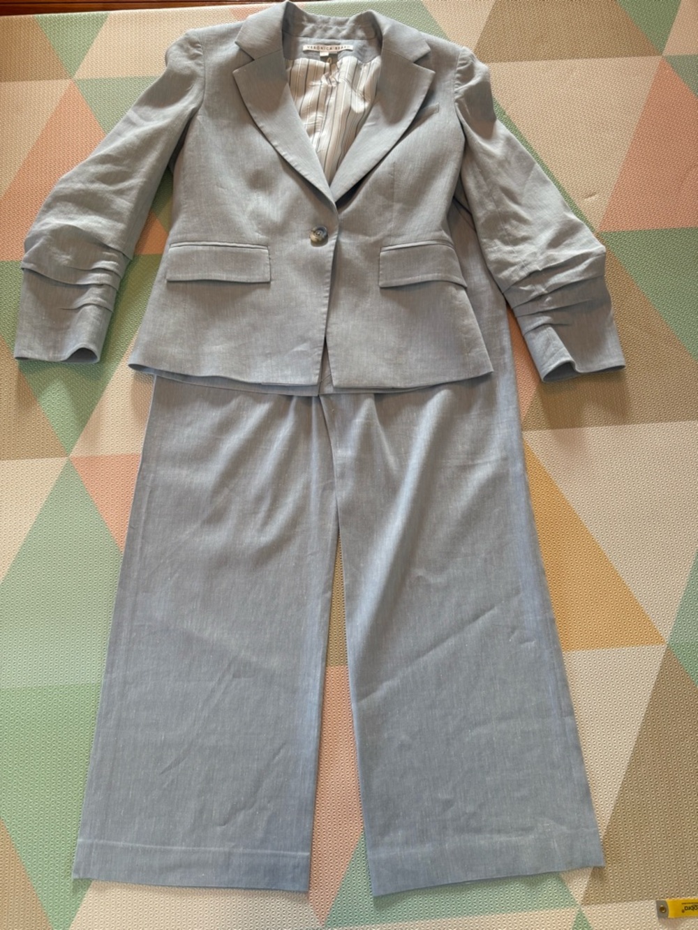Veronica Beard Aaliyah Dickey Jacket and Matching Jeanne Linen-Blend Pants EUC - Picture 14 of 15